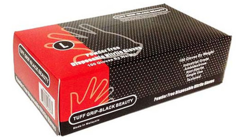 Black Nitrile Industrial Grade Gloves (Box)