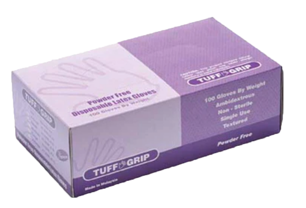 Disposable Industrial Latex Gloves Powder Free (Box)