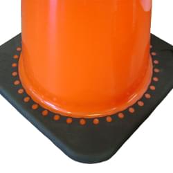 Orange 28” PVC Cone with Reflective Collars and 7lb. Base (Qty 6)